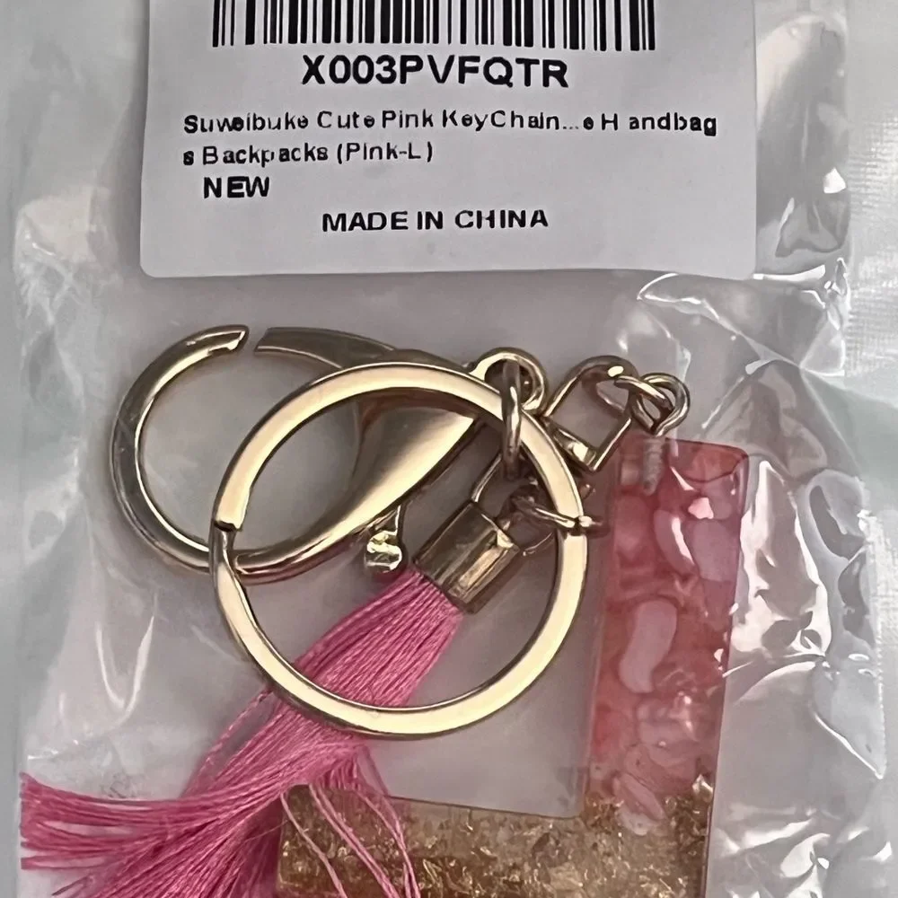 Initial Letter Keychains with Tassel, Charms for Key Purse Handbags Backpacks